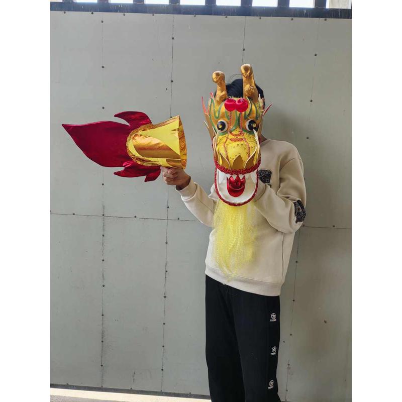 舞龙表演道具儿童幼儿园龙灯舞龙学生运动会春节活动表演用舞龙头