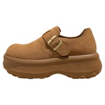 加绒厚底勃肯鞋女款2025冬季新款单鞋休闲鞋子复古加绒棉鞋乐福鞋