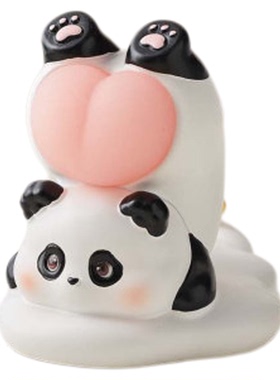 卡通熊猫手机支架可爱治愈系办公室桌面工位改造小物件礼物送女生