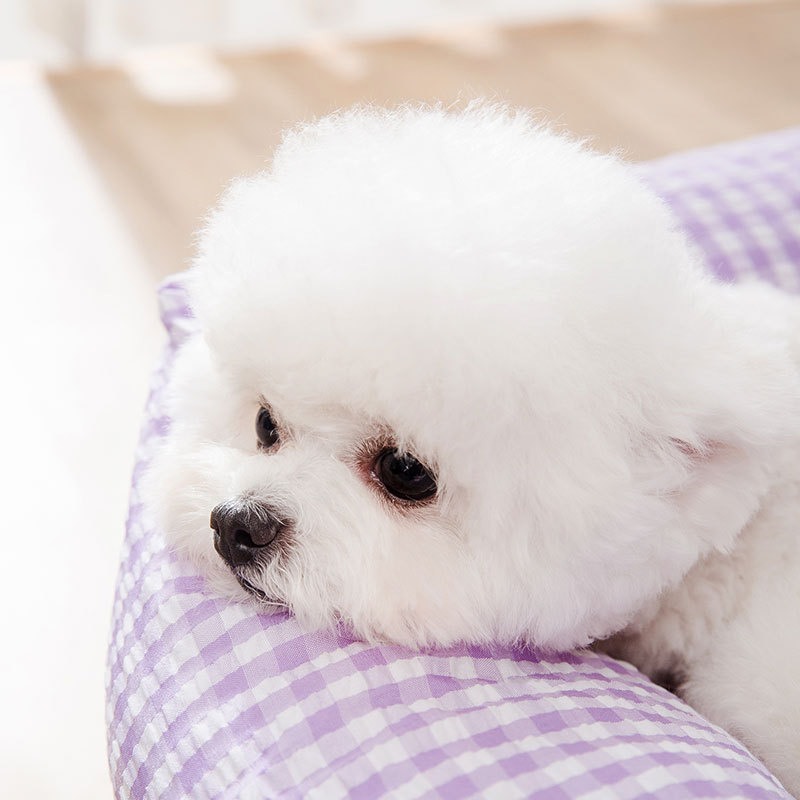 新款韩版格子狗窝中小型韩四季窝深度窝宠物方窝犬猫咪通用系睡眠