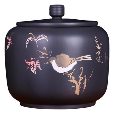 建水紫陶357克饼撬开1个醒茶罐