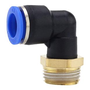 气动快速接头PL8-02气管气缸快插螺纹弯通PL4/6/1012-M5-01-02-04