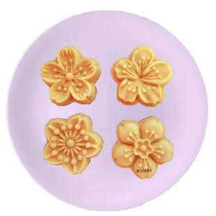 20g30g50g75g立体创意樱花木槿桃山冰皮广式手压月饼绿豆冰糕模具