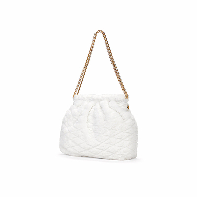 柔软毛绒菱格链条流浪包女