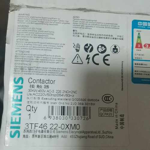 溢价-接触器 3TF46 22-0 XM0，接