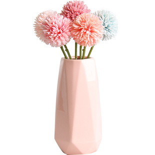 ins北欧陶瓷花瓶白色水培客厅干花小花瓶 简约装饰品桌面插花摆件