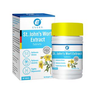 【临期】Evers圣约翰草提取物片缓解忧郁情绪焦虑心情提高睡眠