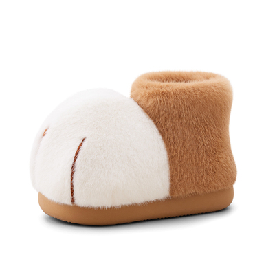 chikoku可爱猫爪亲子款棉鞋冬季