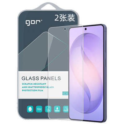 GOR适用Galaxy三星S26满版S25手机S24非全s23半S22荧+屏Ultra幕plus高清透明防爆无尘仓盒钢化玻璃保护硬贴膜