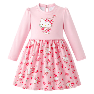 HelloKitty儿童泳衣女孩新款小孩宝宝艾莎公主连体可温泉泳衣女童