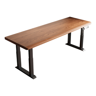 凡辰星河 实木电动升降桌双人电脑桌卧室大长条书桌办公桌工作台