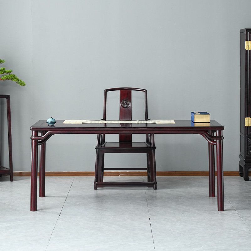 血檀家具新中式书桌画案非洲小叶紫檀明式书法桌家用全实木办公桌