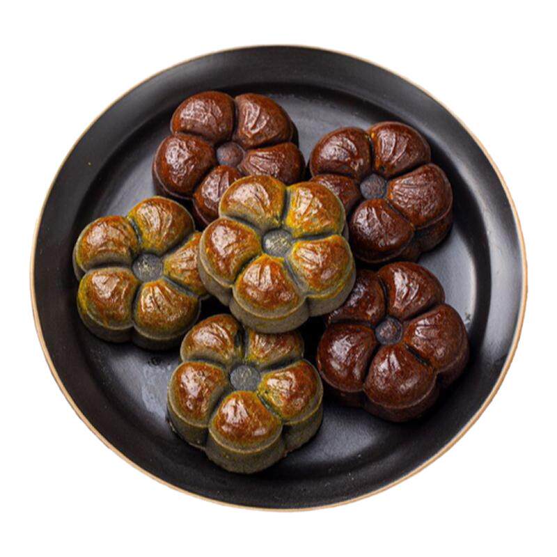 荞麦黑芝麻饼无蔗糖月饼高钙食品
