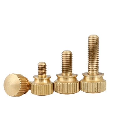 黄铜本色高头双层手拧螺丝钉