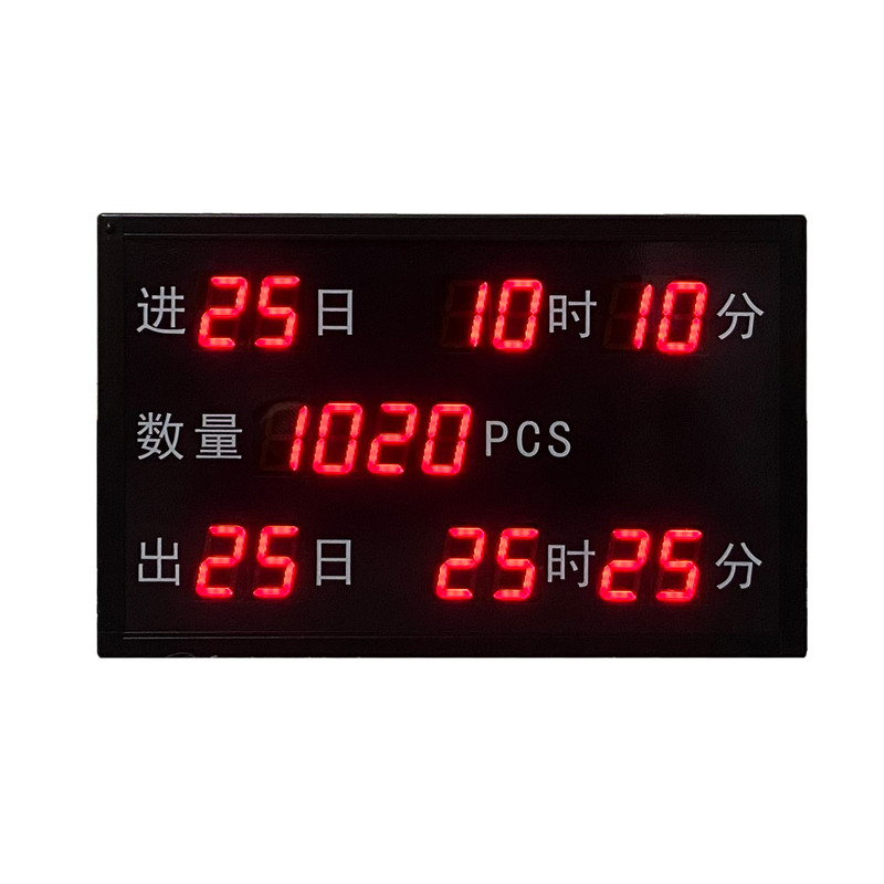 流水线计数电子看板工业产能LED产量RS485通信显示屏车间生产管理