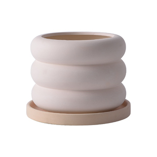 素烧可手绘粗陶盆创意透气盆多肉植物兰花小花盆简约陶瓷2022新款