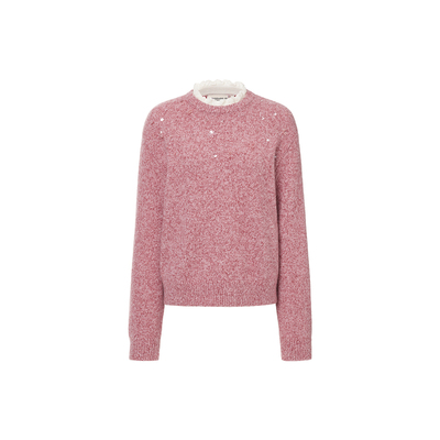 VGRASS山羊绒混纺针织衫套头衫女