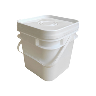 正方形塑料桶2/3/5/10/20升L公斤KG食品级白桶密封小水桶带盖加厚