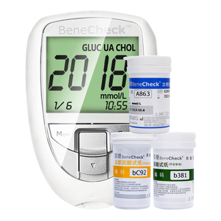 进口百捷尿酸检测仪血糖测试仪血脂总胆固醇试纸精准测尿酸的仪器