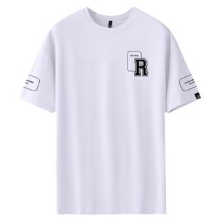 大码t恤男夏季纯棉短袖宽松胖子男装加肥加大休闲百搭男士打底衫