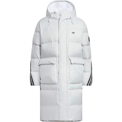 滔搏adidas阿迪达斯三叶草男子保暖长款运动休闲羽绒服KC2566