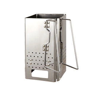 户外BBQ烧烤架加厚不锈钢折叠点炭炉引火生火炉便携烧烤架取暖炉