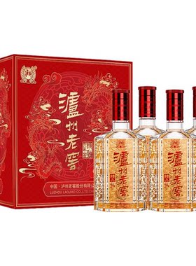 【泸州老窖】六年窖头曲精品52度500ml*4瓶龙腾盛世礼盒浓香型