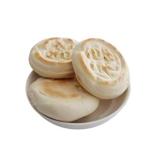 甘肃平凉地方美食冬麦面手工白饼子百吉饼小锅盔肉夹馍饼子6个装