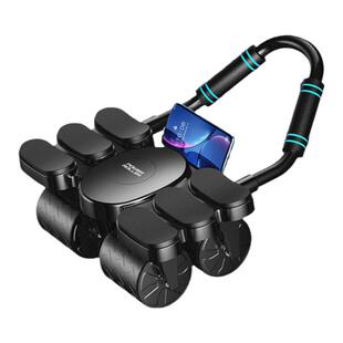 四轮健腹轮自动回弹2024新款家用瘦肚子卷练腹肌神器运动健身器材