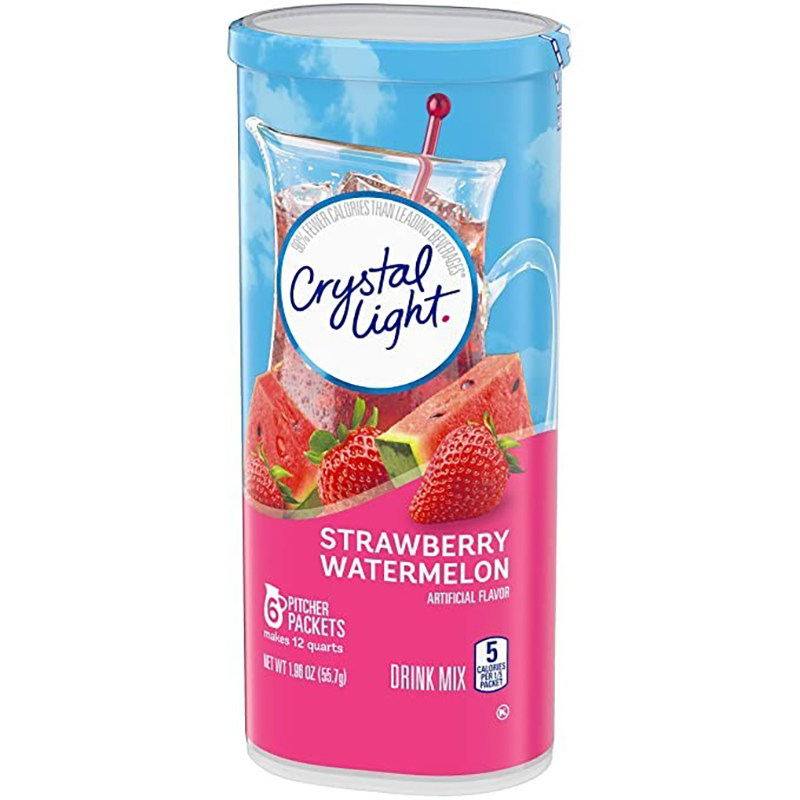 特价包邮美国Crystal Light无添加白砂糖浓缩果味冲饮粉多味