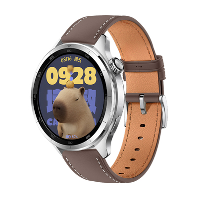 适用小米手表watch5真皮表带男女