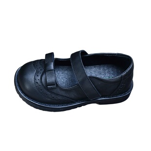 贝然童鞋女童黑色皮鞋英伦公主鞋单鞋女宝真皮皮鞋白色牛皮女孩鞋