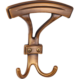 五金欧式仿古衣钩实心房门挂钩门后挂衣钩青古铜双钩浴室卫浴单钩