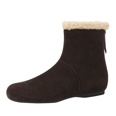 达芙妮平底勃肯短靴内增高雪地靴