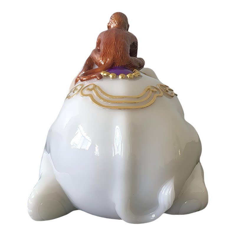 新款彩绘工艺品大象桌面摆件