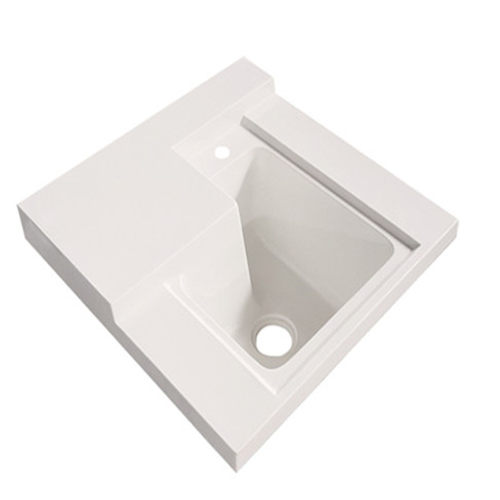 定制洗烘一体机转角洗衣盆石英石洗衣盆带搓衣板阳台洗衣池盆水槽