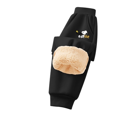 史努比男童羊羔绒裤子秋冬款