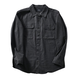 【真丝面料+人造棉~外贸尾货】春季男士休闲简约百搭牛仔夹克衬衫