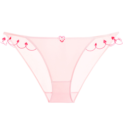 爱心刺绣俏皮可爱抗菌棉档底内裤