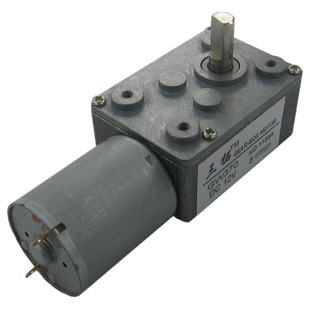 三拓电机GW370 12V 24V 蜗轮蜗杆减速电机直流马达霍尔编码器电机