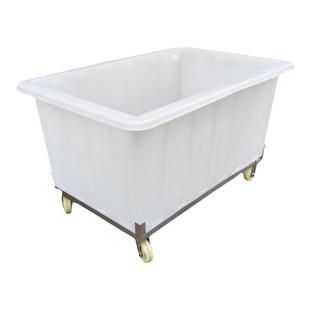 带轮加厚牛筋塑料水箱大号滑轮方箱车间服装纺织收纳周转箱移动桶