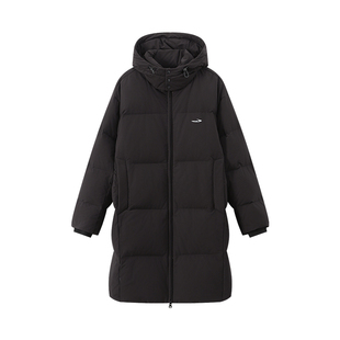 江南先生NewJNXS杜邦三防90白鸭绒立领连帽中长款羽绒服冬男女款