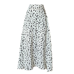 高腰雪纺裙子夏季碎花半身裙女2026新款宽松大摆长裙垂感a字半裙