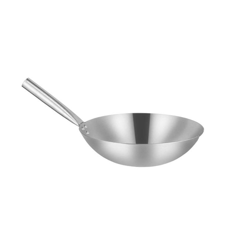 商用凹面电磁炉专用锅双耳不锈钢炒菜锅饭酒店40cm50cm电磁灶铁锅