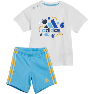 Adidas/阿迪达斯官方正品I FRUIT T SET 新款婴童短袖套装IS2682