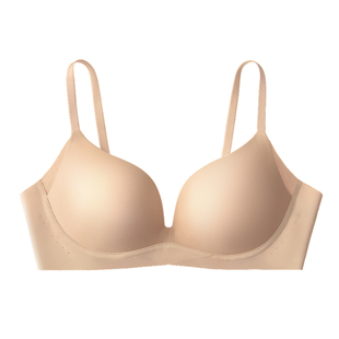 素肌良品【X奇妙杯】小胸聚拢显大软支撑内衣无痕无钢圈深V文胸罩