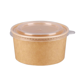 牛皮纸碗一次性便当盒春游轻食沙拉水果打包盒户外野餐用品食品级