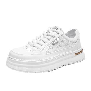 HLA/海澜之家男鞋新款春季潮流百搭时尚休闲鞋耐磨增高透气小白鞋