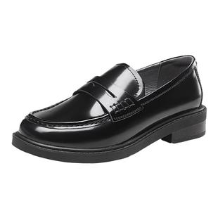 康奈海鸥乐福鞋女鞋子秋季通勤真皮单鞋休闲百搭JK小皮鞋