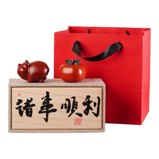紫砂茶宠诸事顺利办公室桌面装饰小摆件开业乔迁伴手礼创意吉祥物